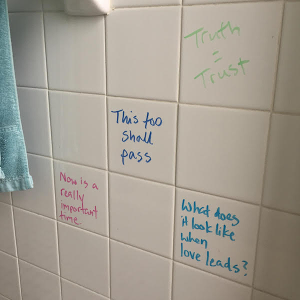 Bathroom wall affirmations are efficient and uplifting